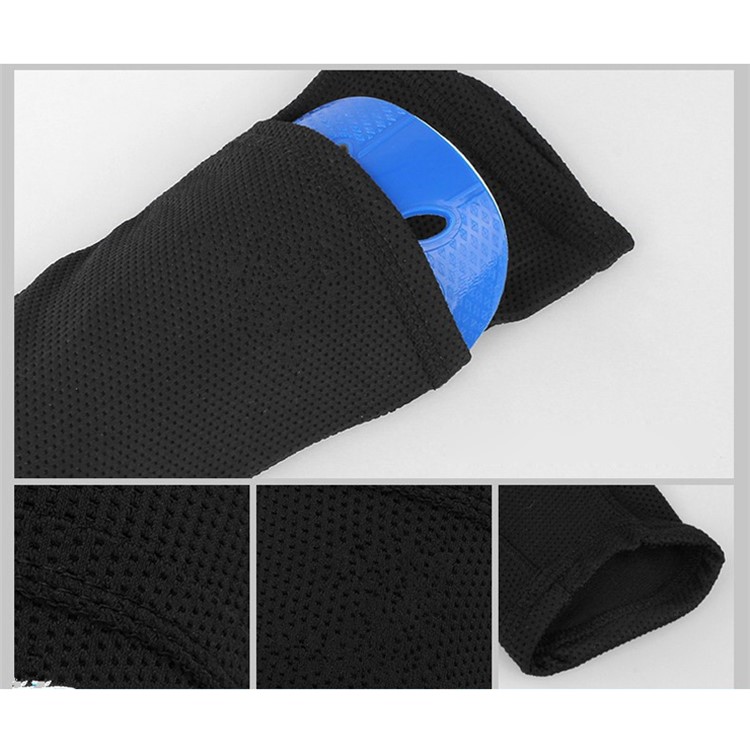 1 Pair Football Soccer Double-layer Sweat-absorbent Shin Guard Socks Sleeves - Black-3