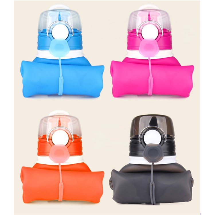 750ML Sports Water Bottle Collapsible Water Bottle with Airlock - Rose-7