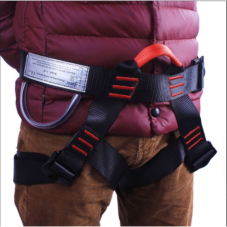 Climbing Harness Safe Seat Belt for Fire Rescue Climbing Rappelling Equipment Half Body Guard Protection-3