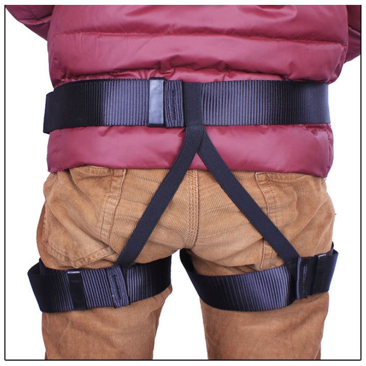 Climbing Harness Safe Seat Belt for Fire Rescue Climbing Rappelling Equipment Half Body Guard Protection-4