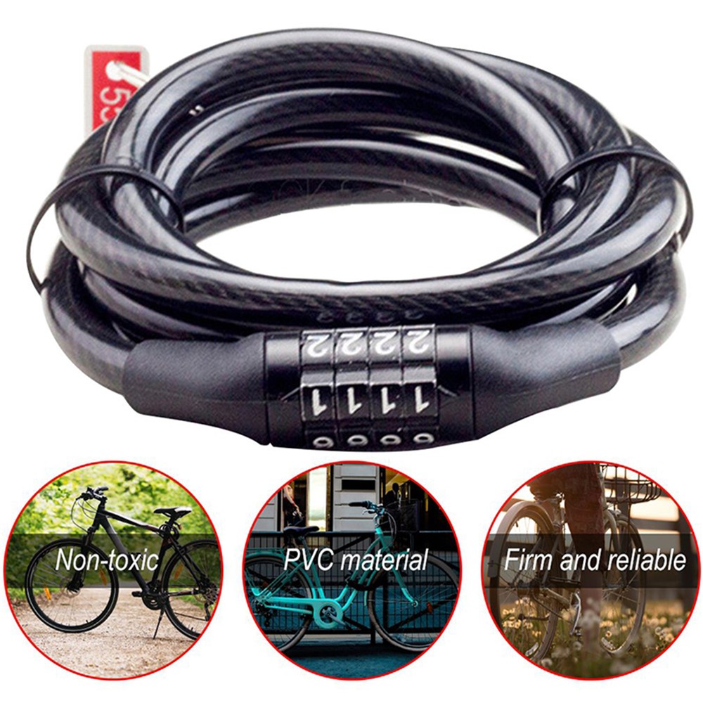 Bicycle Bike Steel Cable Password Lock-2