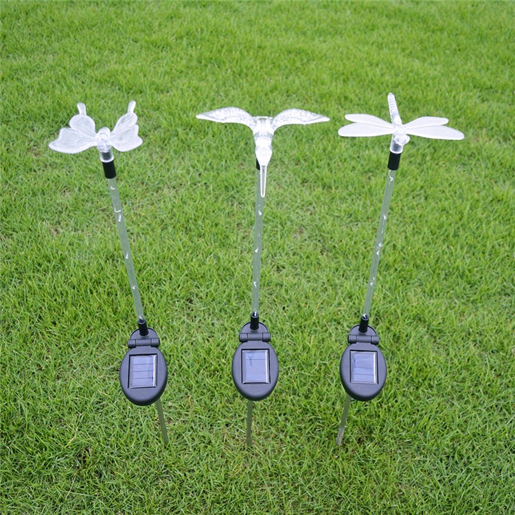 3Pcs/Set Animal Pattern Decorative Outdoor Solar Pathway Light for Lawn, Garden, Yarn,-1