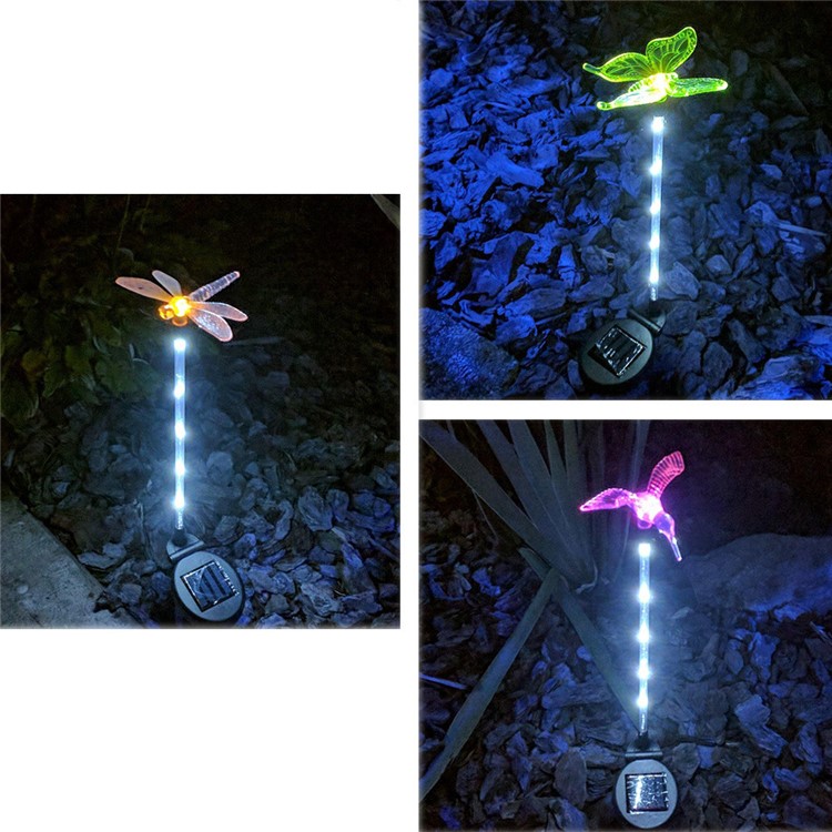 3Pcs/Set Animal Pattern Decorative Outdoor Solar Pathway Light for Lawn, Garden, Yarn,-3