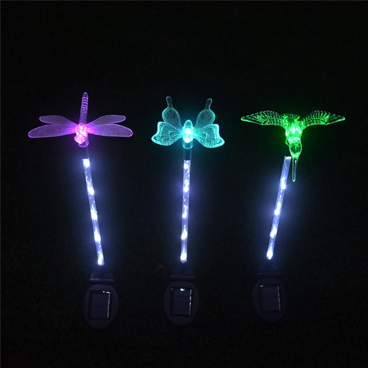 3Pcs/Set Animal Pattern Decorative Outdoor Solar Pathway Light for Lawn, Garden, Yarn,-4