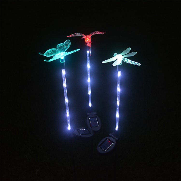 3Pcs/Set Animal Pattern Decorative Outdoor Solar Pathway Light for Lawn, Garden, Yarn,-5