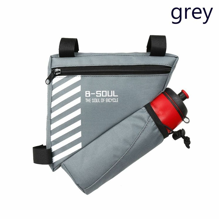 Triangle Bicycle Bag Cycling Front Bag Top Tube Bag Bike Accessories - Grey