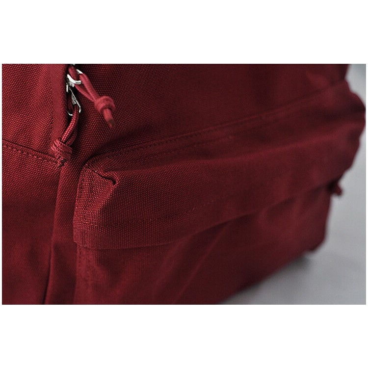 Unisex Fashion Handbags Classic Pure Color Canvas Causal Bag School Backpack Preppy Style for Gift - Red-5