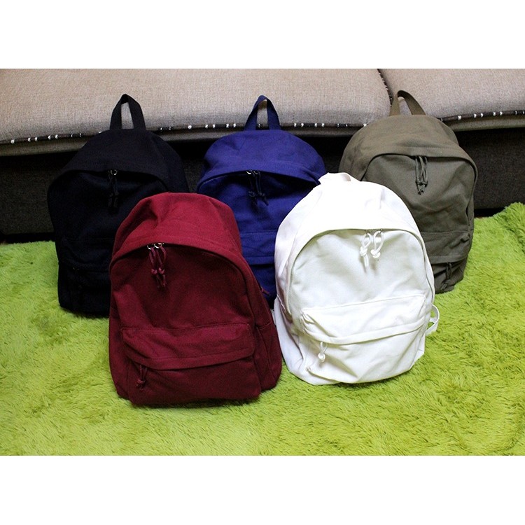 Unisex Fashion Handbags Classic Pure Color Canvas Causal Bag School Backpack Preppy Style for Gift - Red-9