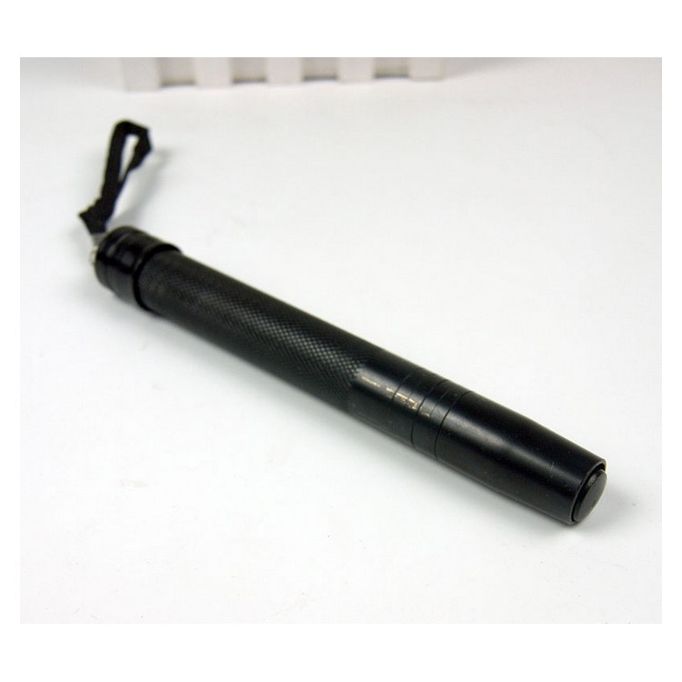 Three-section Telescopic Pole Outdoor Travel Security Stick Self-defence Emergency Escape Tool Retractable Stick - Black-3