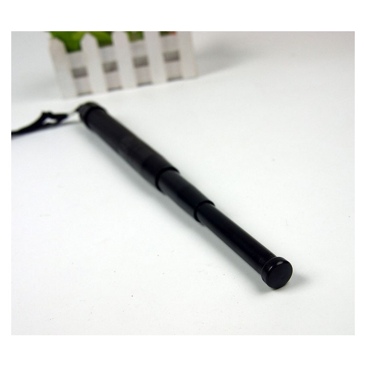 Three-section Telescopic Pole Outdoor Travel Security Stick Self-defence Emergency Escape Tool Retractable Stick - Black-4