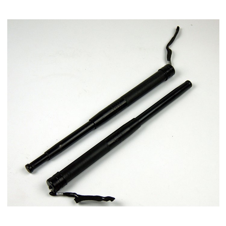 Three-section Telescopic Pole Outdoor Travel Security Stick Self-defence Emergency Escape Tool Retractable Stick - Black-7