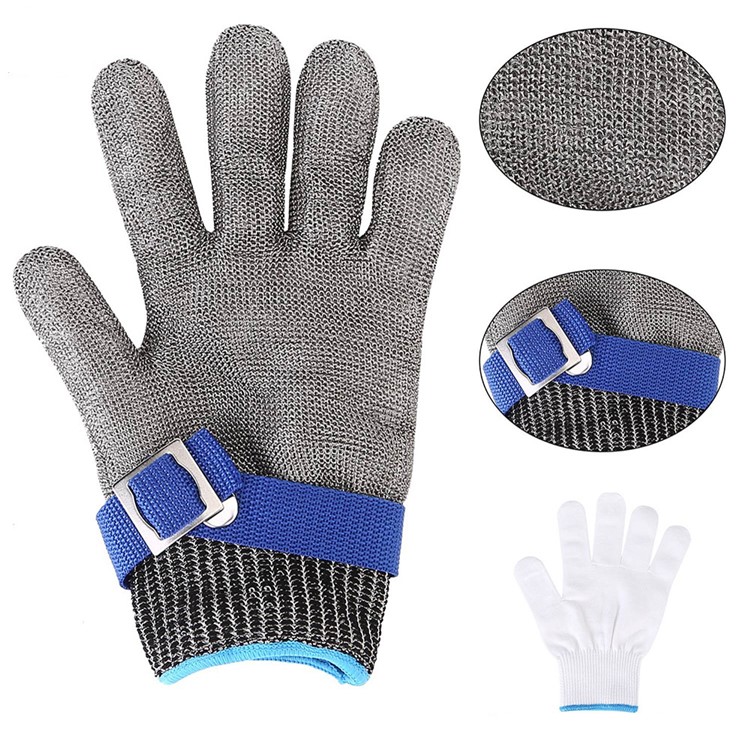 Stainless Steel Mesh Cut Proof Resistant Glove Chain Mail Protective Glove - M-1
