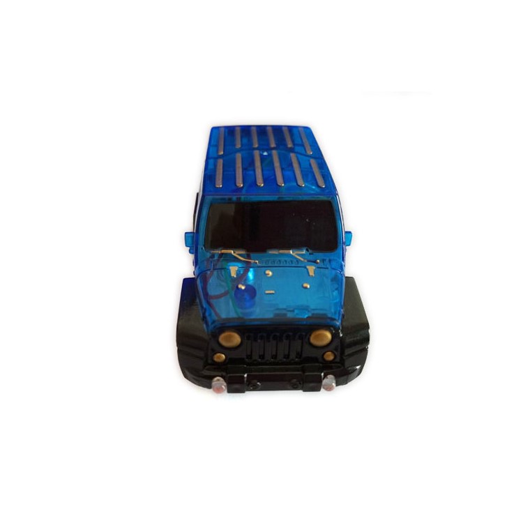 Glow in the Dark Light up LED Racing Veicle Track Toy for Toddlers Gifts - Blue-1