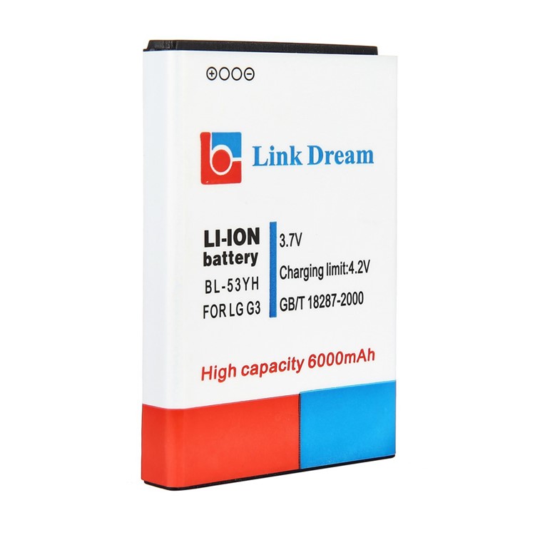 LINK DREAM 6000mAh Extended Battery + Back Housing Cover for LG G3 D850 D855 LS990 - Black-4