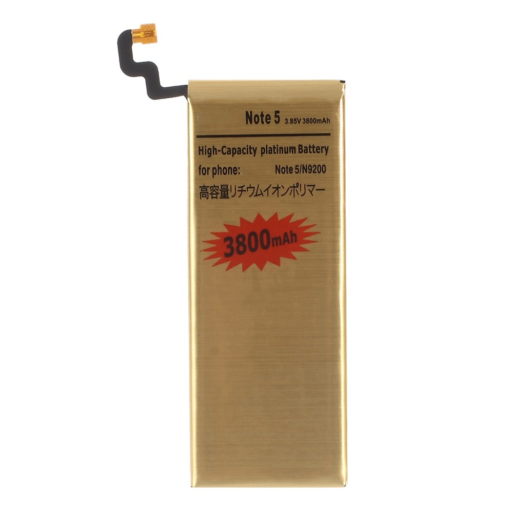 3800mAh Gold Color Li-polymer Battery Replacement for Samsung Galaxy Note5 N920-1
