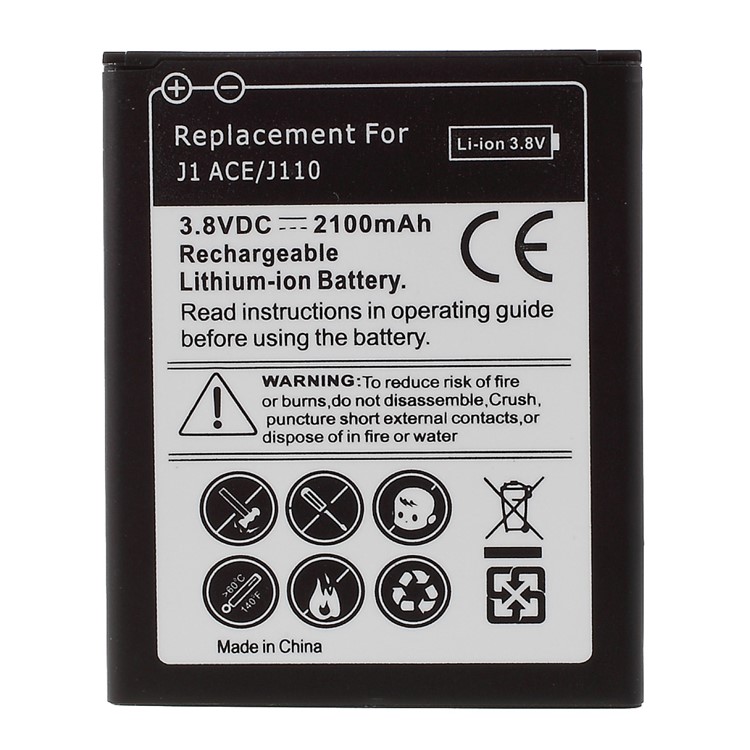 2100mAh Li-ion Battery Replacement for Samsung Galaxy J1 Ace SM-J111-1