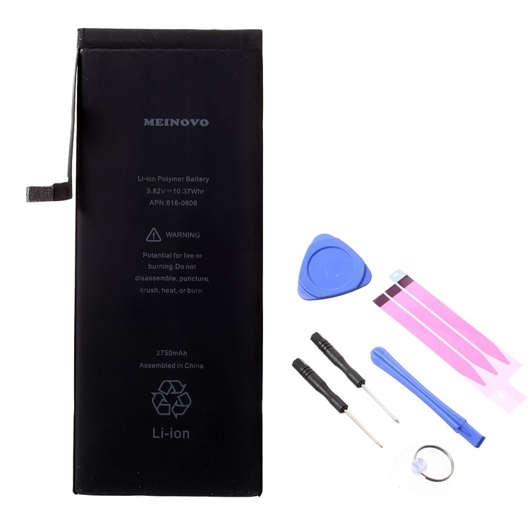 MEINOVO 3.82V 2750mAh Li-polymer Battery + Tools + Battery Sticker for iPhone 6s Plus 5.5 inch-1