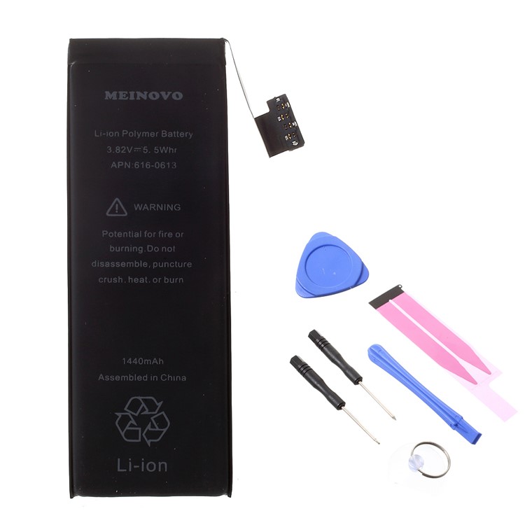MEINOVO for iPhone 5 Li-polymer Battery 1440mAh + Opening Tools + Battery Sticker Parts-1