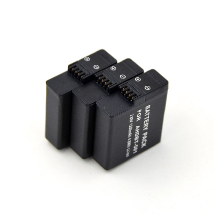 For GoPro Hero 5 AHDBT-501 Li-ion Battery Replacement 1250mAh 3.85V-5
