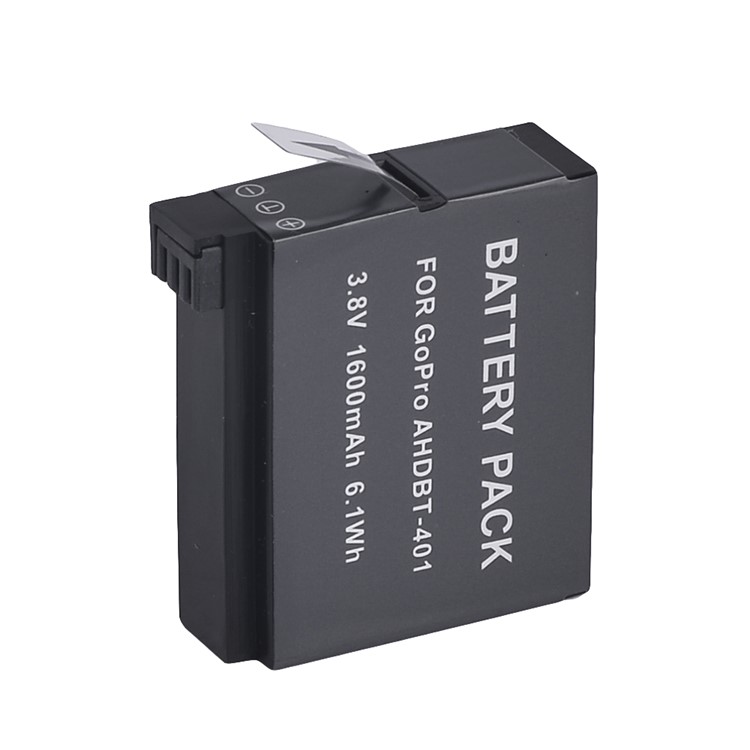 For GoPro Hero 4 AHDBT-401 Li-ion Battery Replacement 1600mAh 3.8V-5