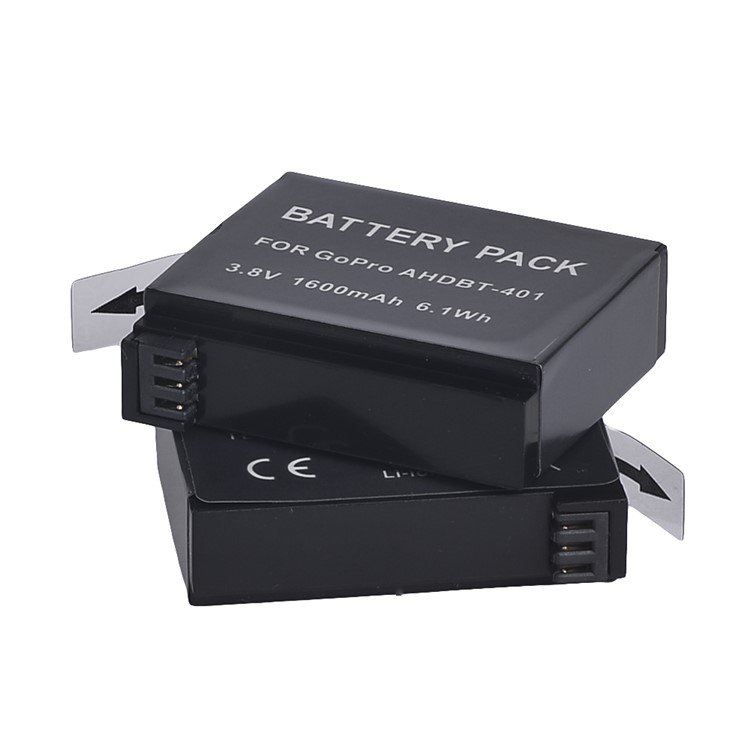 For GoPro Hero 4 AHDBT-401 Li-ion Battery Replacement 1600mAh 3.8V-7