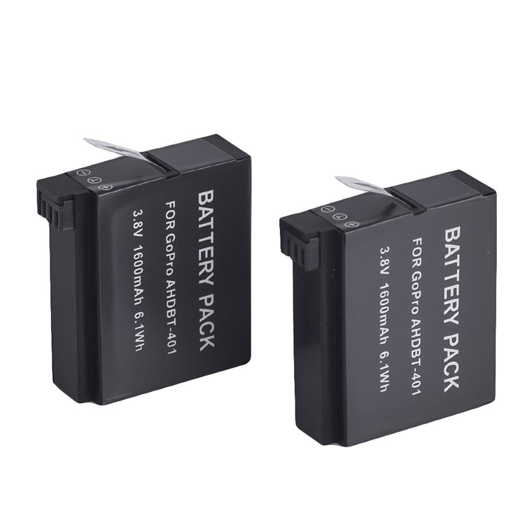 For GoPro Hero 4 AHDBT-401 Li-ion Battery Replacement 1600mAh 3.8V-8