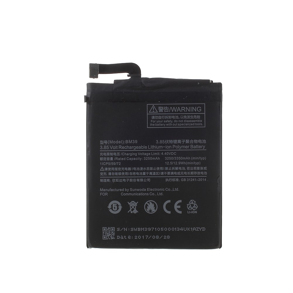 OEM 3250mAh 3.85V BM39 Li-ion Replacement Battery for Xiaomi Mi 6-1
