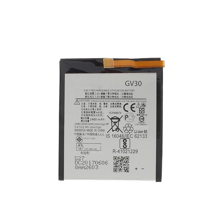 OEM 2630mAh GV30 Li-polymer Battery Replacement for Motorola MOTO Z XT1650-05 SNN5972A-1