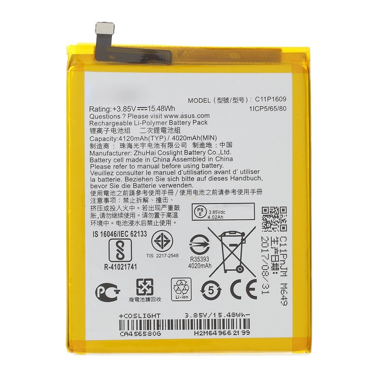 OEM C11P1609 4120mAh Li-Polymer Battery for Asus Zenfone 3 Max ZC553KL-1