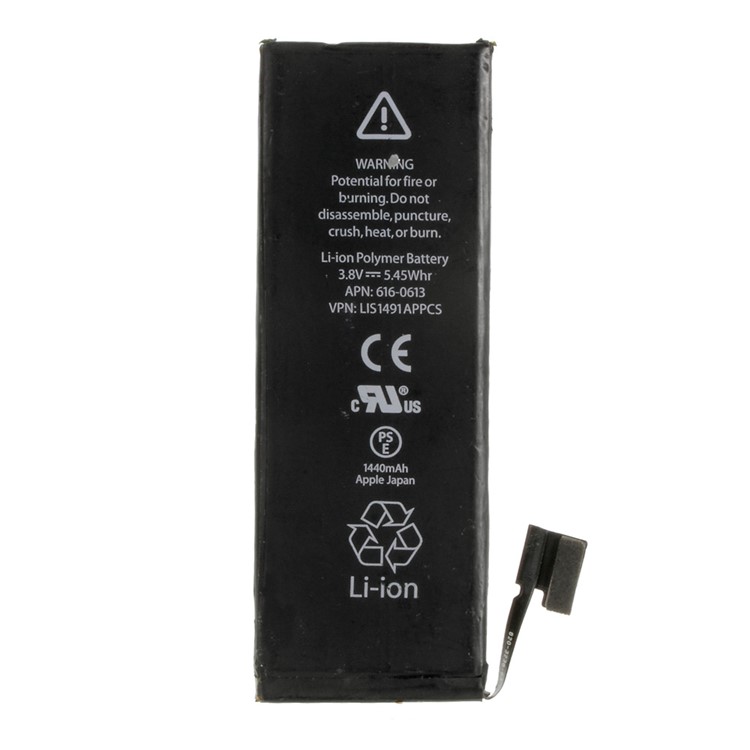 1:1 AAA 3.8V 1440mAh Li-ion Polymer Battery Replacement for iPhone 5-2