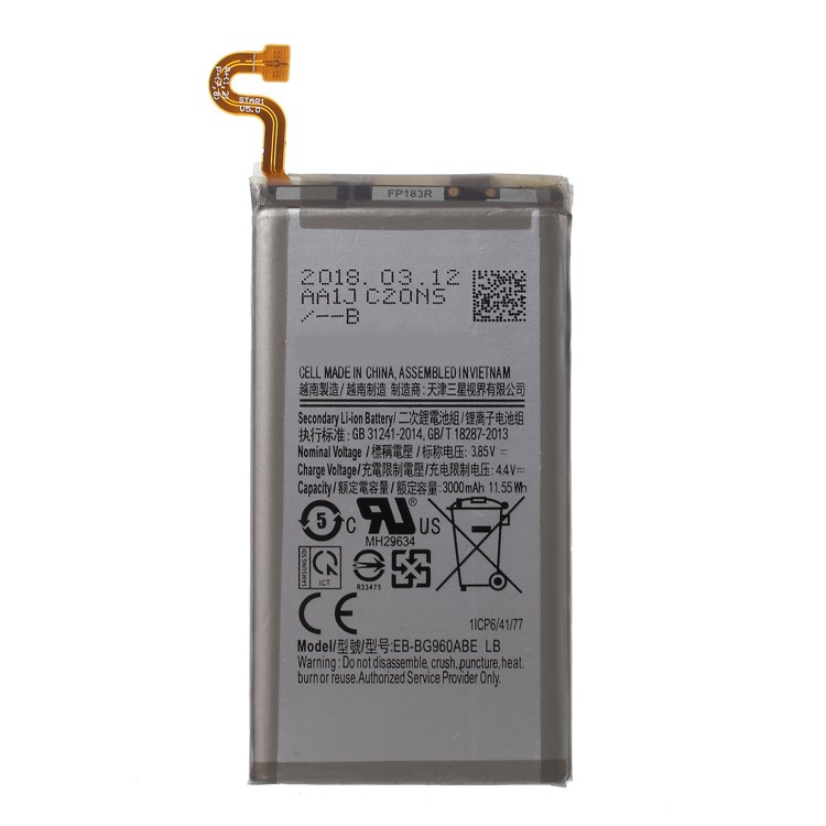 EB-BG960ABE 3.85V 3000mAh Li-ion Battery Replacement for Samsung Galaxy S9 G960-1