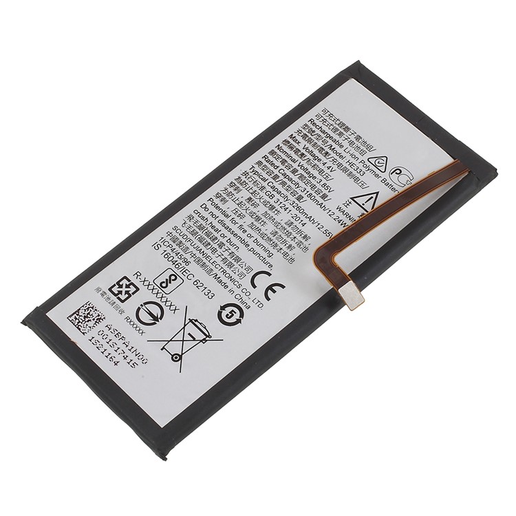 OEM HE333 3.85V 3260mAh Battery Replacement for Nokia 8 Sirocco-3