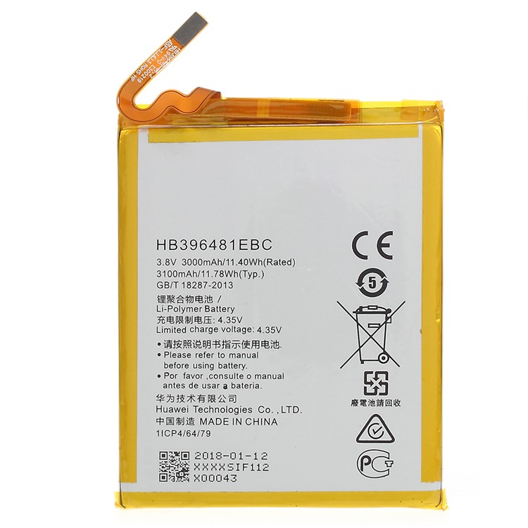 OEM HB396481EBC 3100mAh Li-ion Polymer Battery Replacement for Huawei Honor 5X / 5A-1