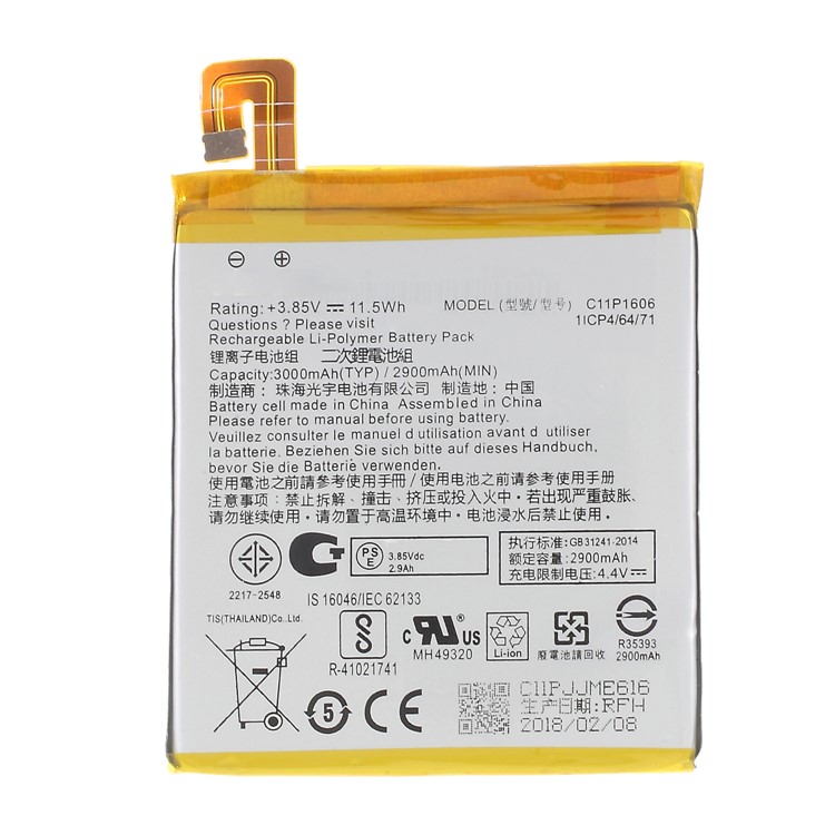 3000mAh OEM Li-ion Battery Repair Part for Asus Zenfone 3 Laser ZC551KL (C11P1606)-1