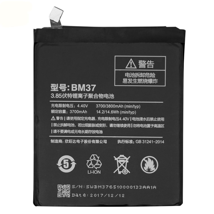 OEM BM37 3.85V 3800mAh Battery Replace Part for Xiaomi Mi 5s Plus-1