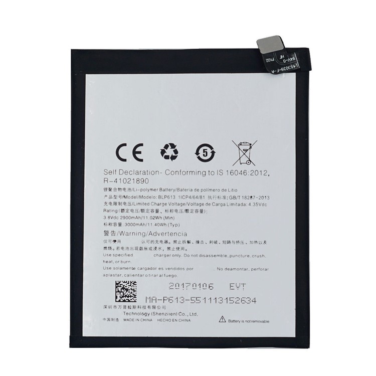 OEM BLP613 3000mAh Li-polymer Battery Replace Part for OnePlus 3-1