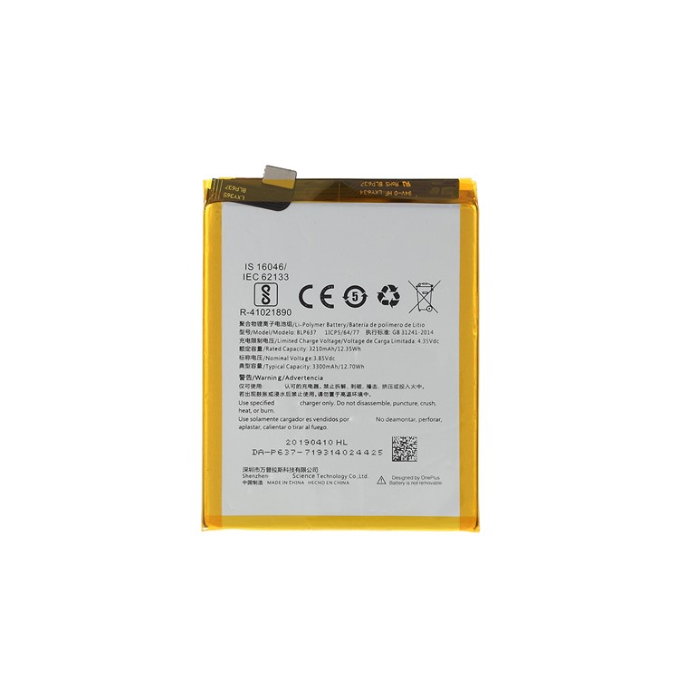 Soem-BLP637 3300mah Li-Polymerbatterie-Reparaturteil Für Oneplus 5T / 5-1