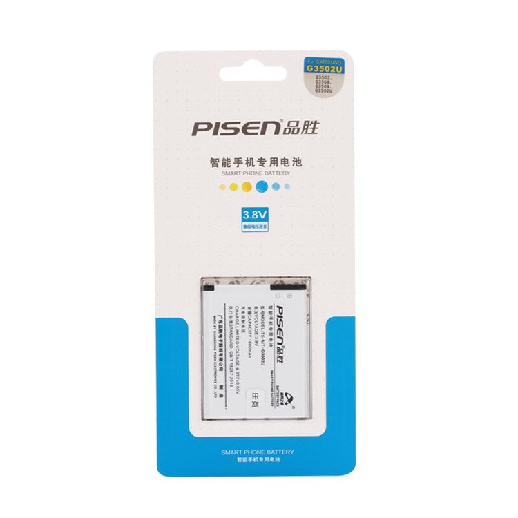 PISEN TS-MT-G3502U 1800mAh 3.8V Removable Li-polymer Battery for Samsung G3502U / G3502 / G3508 / G3509 / G3502C-4
