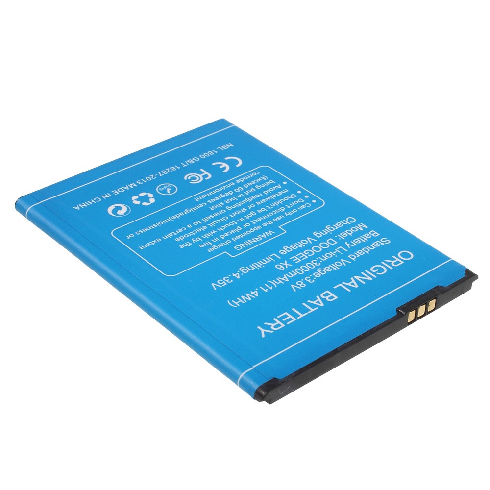 S/N: HT1112X6000650 Li-ion Battery for Doogee X6 (3000mAh)-4
