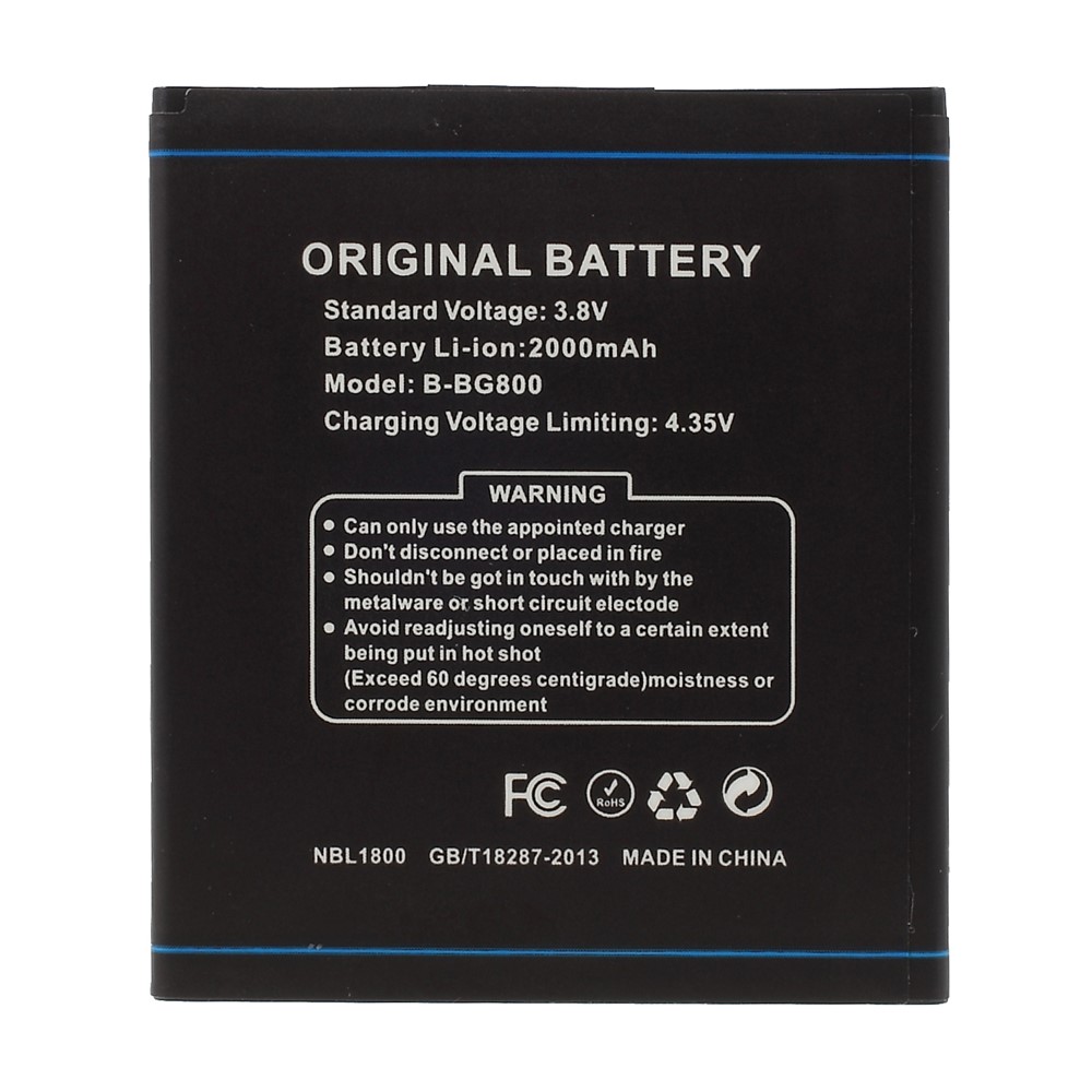 S/N: H0627DG8000345 Li-ion Battery Part for Doogee DG800 (2000mAh)-2