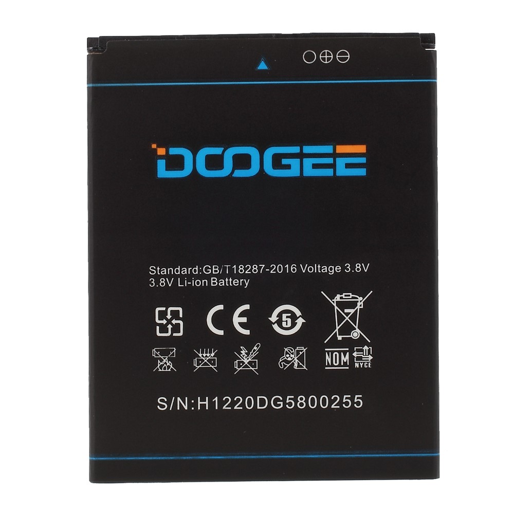 Removable S/N: H1220DG5800255 Li-ion Battery for Doogee KissMe DG580 (2500mAh)-1