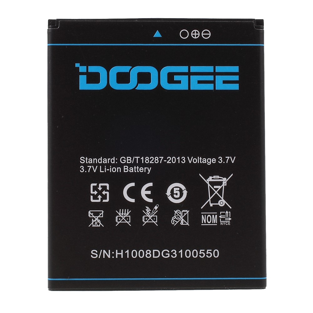 Removable 2000mAh Li-ion S/N: H1008DG3100550 Battery for Doogee DG310-1