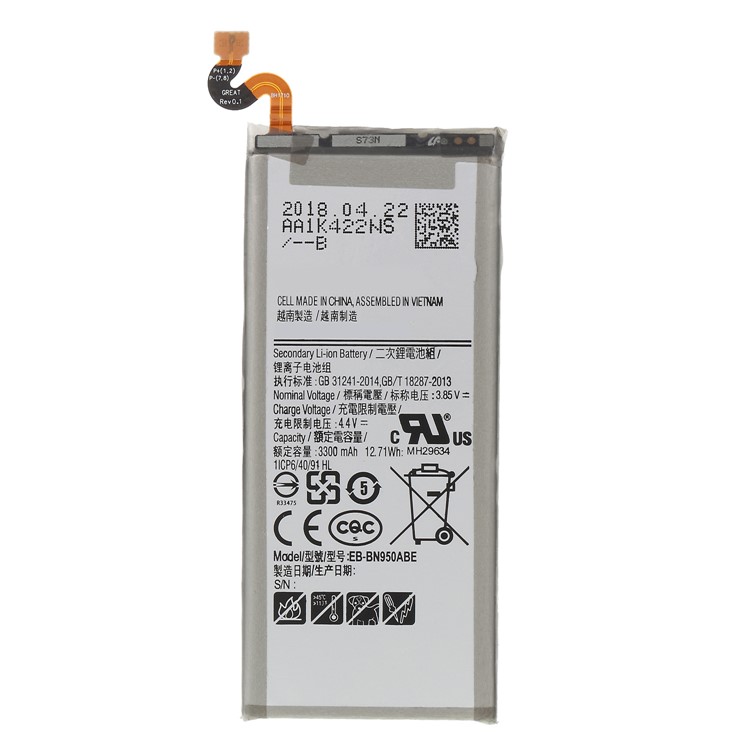 OEM 3.85V 3300mAh EB-BN950ABE Li-polymer Battery for Samsung Galaxy Note 8 N950-1