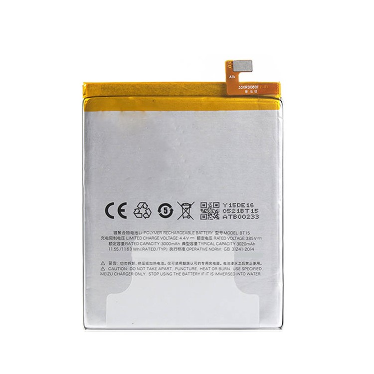 OEM 3.85V 3020mAh BT15 Li-polymer Battery for Meizu m3s-1