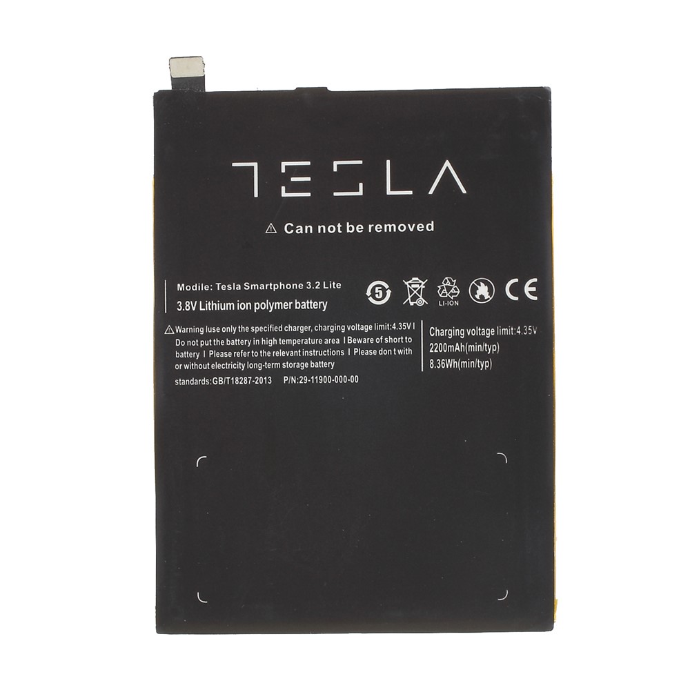 3.8V 2200mAh Li-polymer Cell Battery Replacement for Tesla Smartphone 3.2 Lite-1