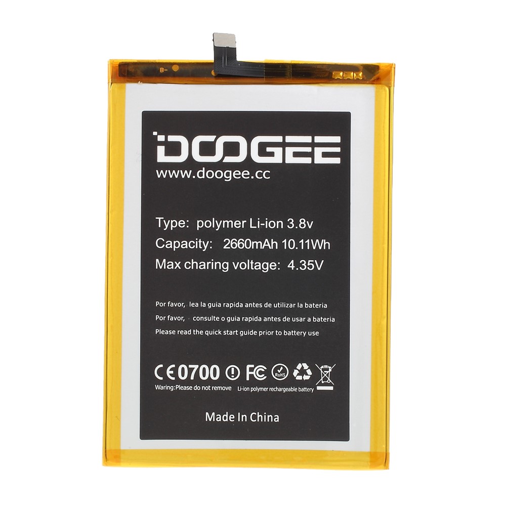 2660mAh Removable Li-ion Polymer Battery for Doogee F5-1