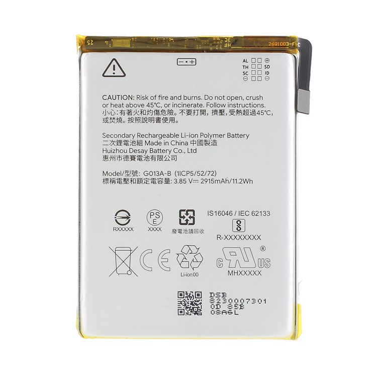 OEM G013A-B 3.85V 2915mAh Li-polymer Battery for Google Pixel 3-1