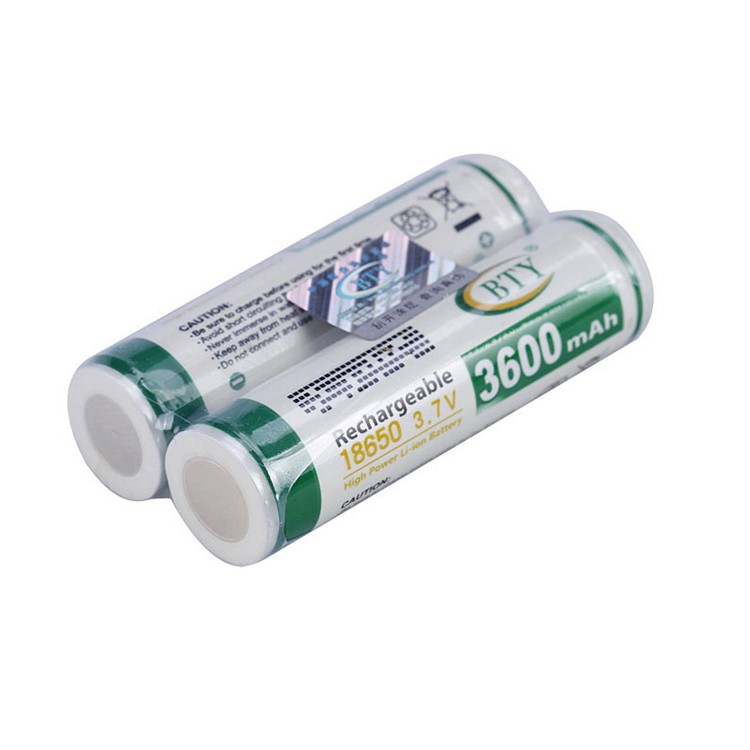 BTY 2PCS High Capacity 3.7V 3600mAh 18650 Lithium Li-ion Rechargeable Batteries-3
