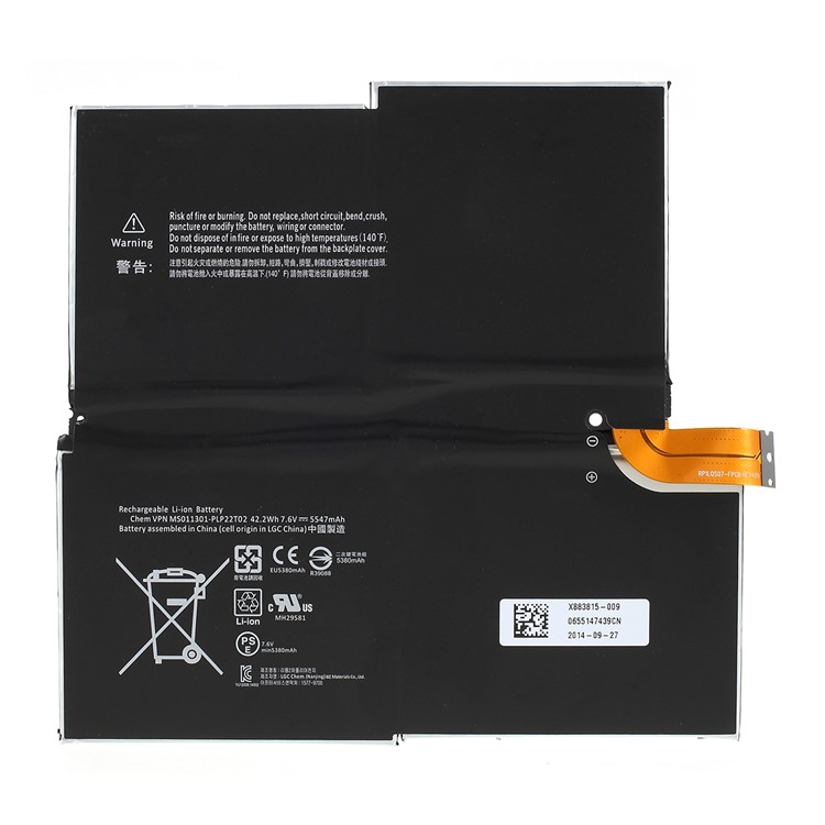 OEM G3HTA005H 5547mAh Li-polymer Battery for Microsoft Surface Pro 3-1
