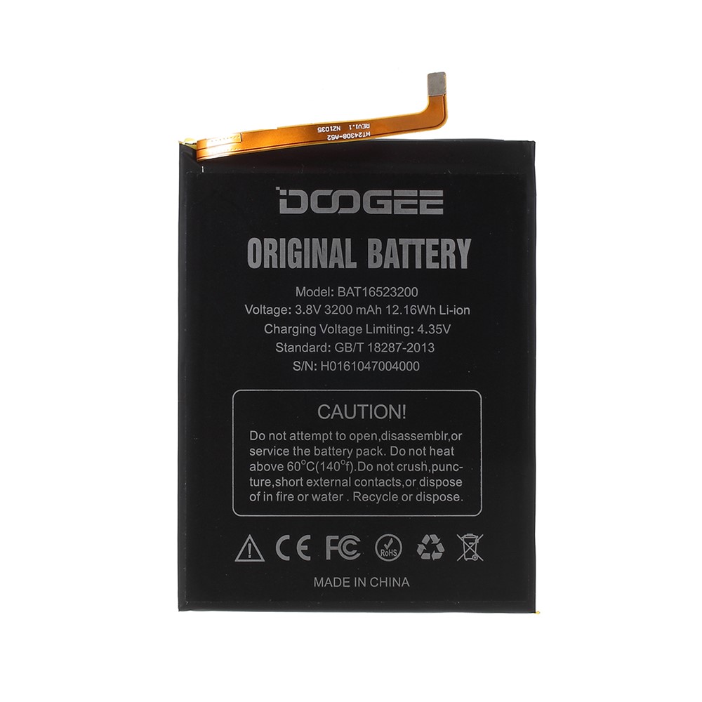 BAT16523200 Removable Li-ion Battery for Doogee Y6 3200mAh-1